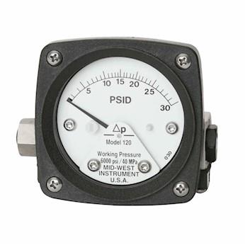 Mid-West Piston Type Differential Pressure Gauge and Switch, Model 120